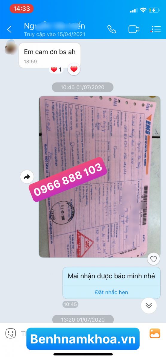 Phản hồi chữa bệnh lậu. Hưng Yên 2